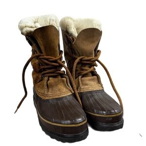 Sorel Cream Winter Boots with Plush Lining